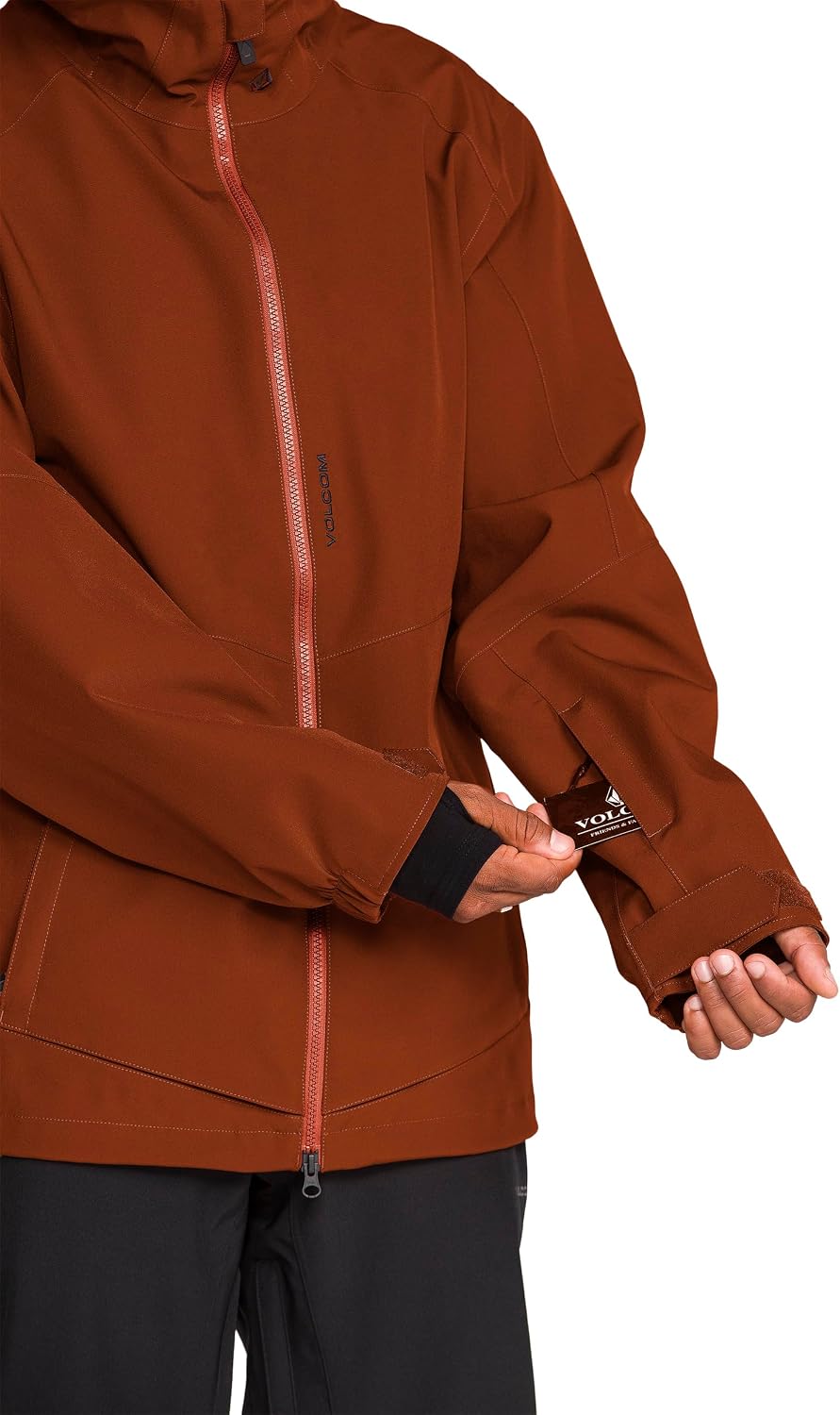 Volcom Men's Brighton Hooded Snowboard Ski Winter Jacket Burnt Orange