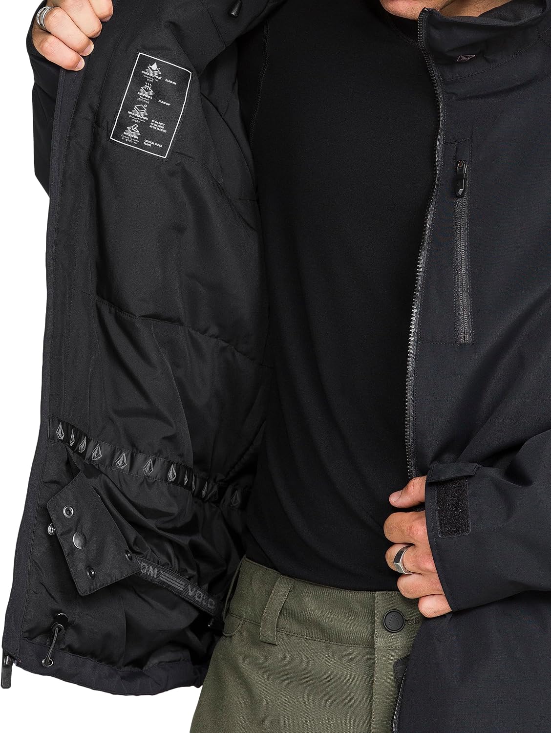 Volcom Men's 2836 Insulated Snowboard Jacket Black