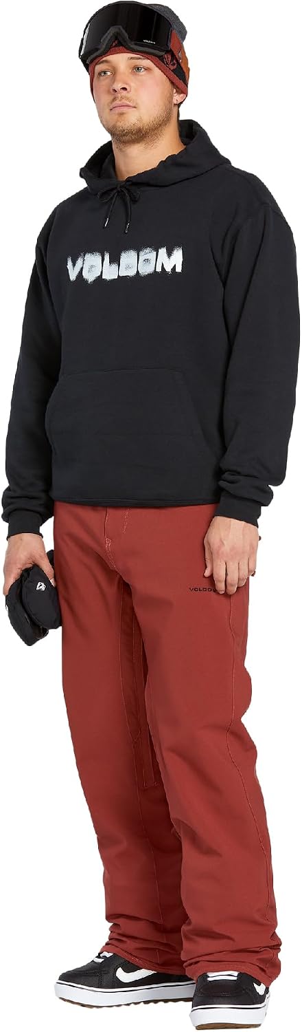Volcom Men's Hydro Fleece Riding Hoodie – Water-repellent Sweatshirt With Storm Hood & Thumbholes Black