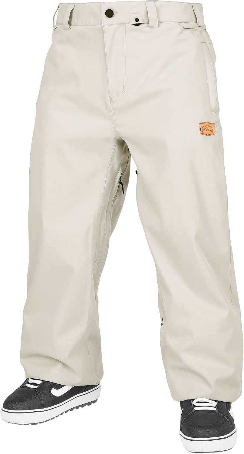 Volcom Men's Arthur Longo 20k Baggy Fit Snowboard Ski Pant Stone