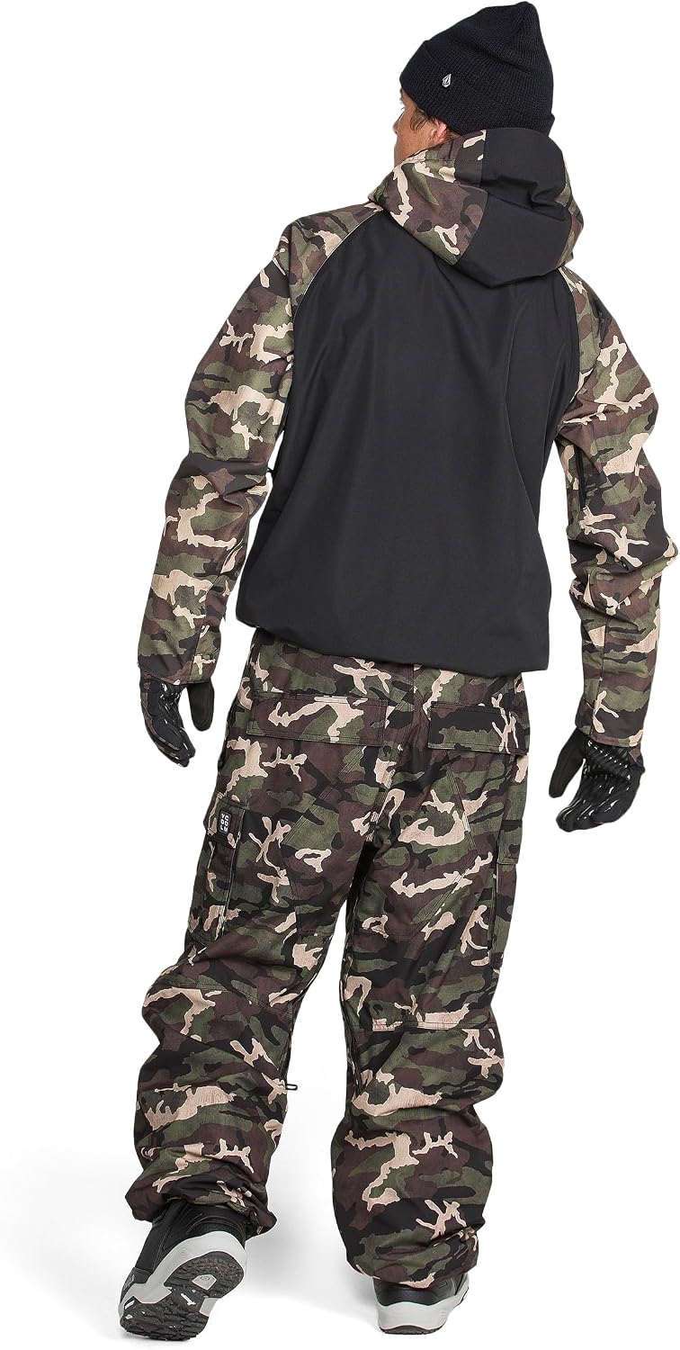 Volcom Men's Nwrk Baggy Snowboard Pant – 10k Waterproof Breathable 2-layer Camoflauge