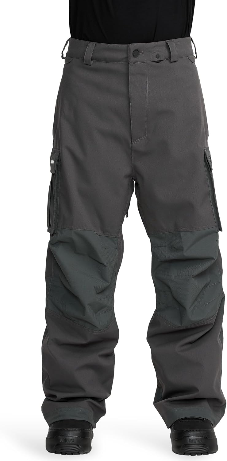 Volcom Men's Nwrk Baggy Snowboard Pant – 10k Waterproof Breathable 2-layer Dark Grey