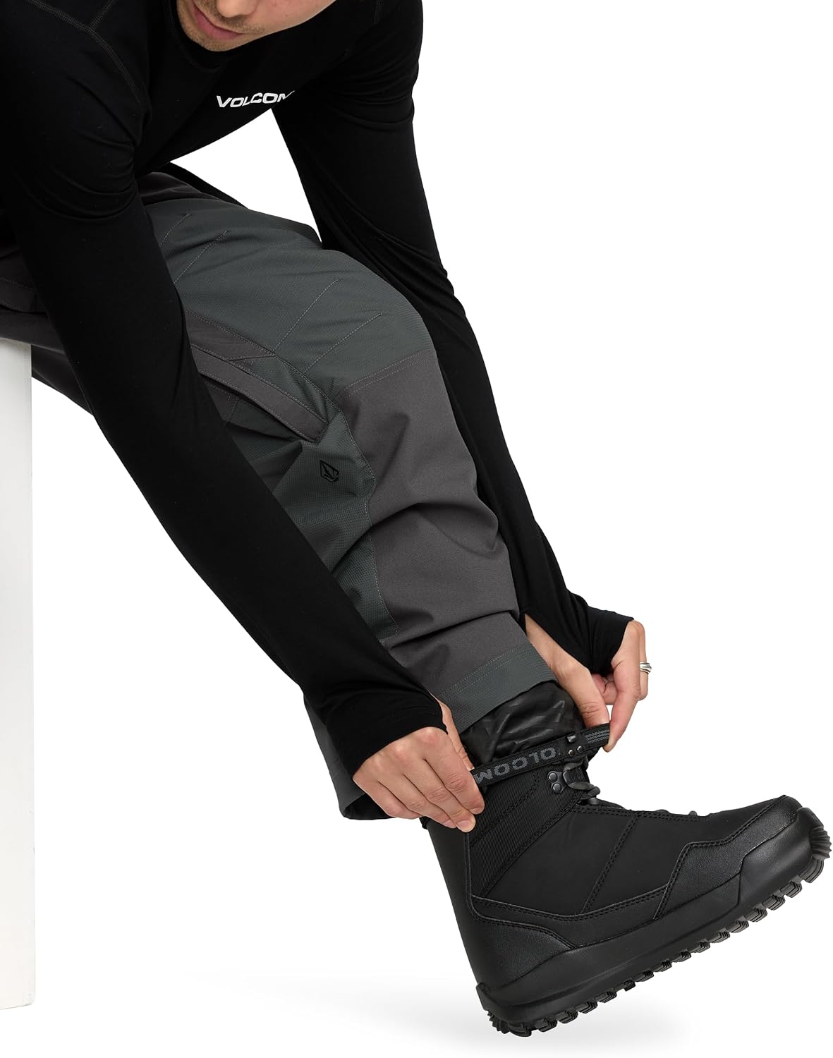 Volcom Men's Nwrk Baggy Snowboard Pant – 10k Waterproof Breathable 2-layer Dark Grey