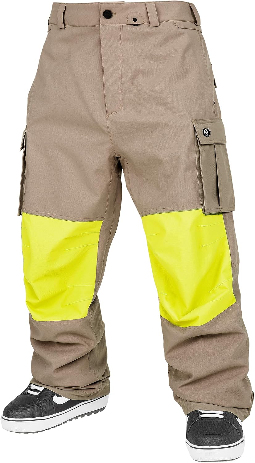 Volcom Men's Nwrk Baggy Snowboard Pant – 10k Waterproof Breathable 2-layer Chestnut Brown