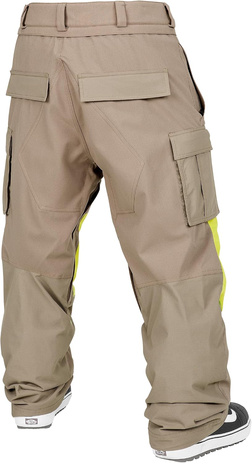 Volcom Men's Nwrk Baggy Snowboard Pant – 10k Waterproof Breathable 2-layer Chestnut Brown