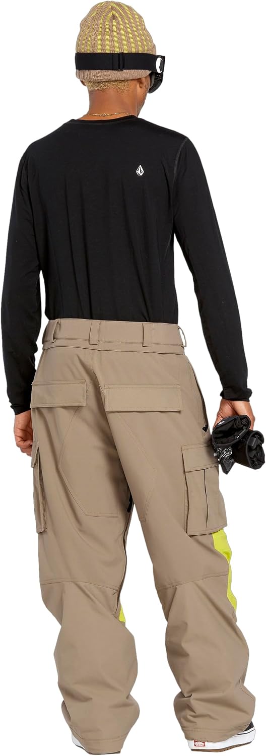 Volcom Men's Nwrk Baggy Snowboard Pant – 10k Waterproof Breathable 2-layer Chestnut Brown