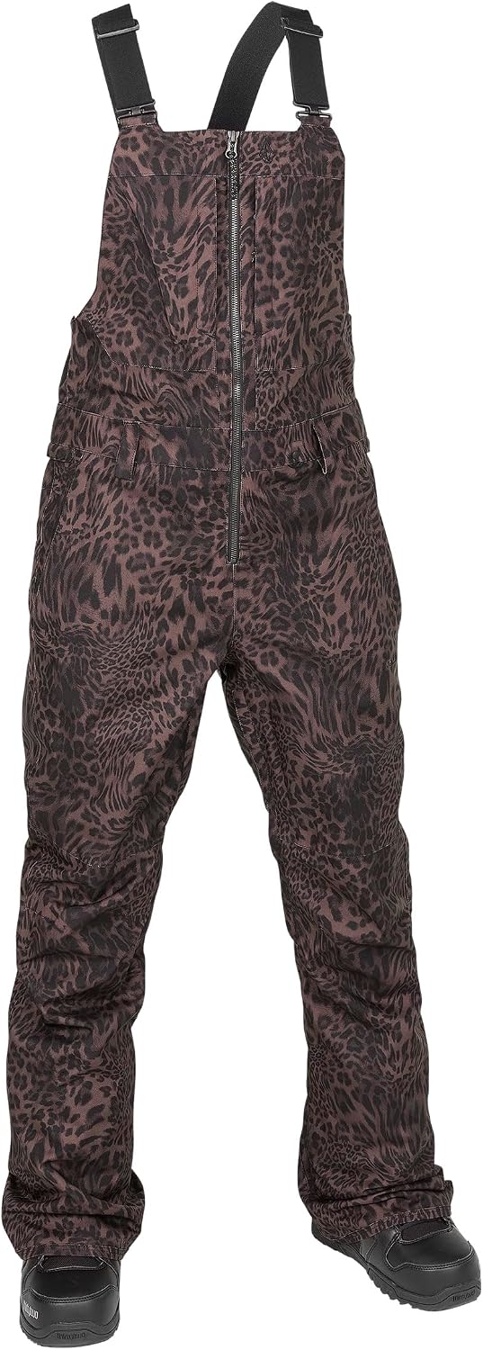Volcom Women's Swift Bib Overall Snowpant Leopard S5
