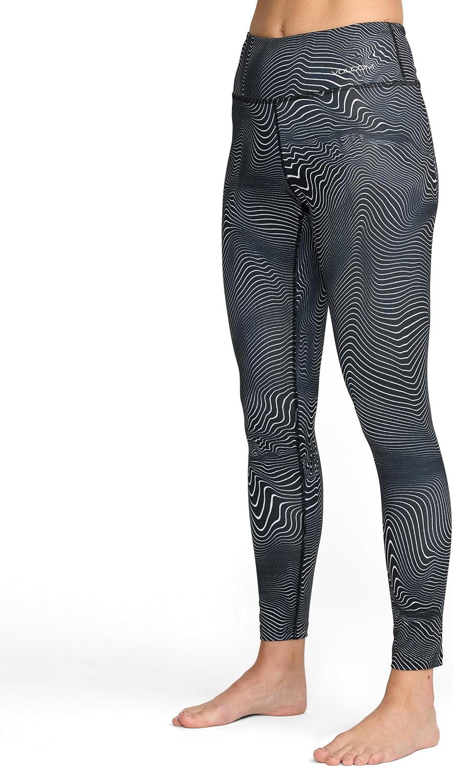 Volcom Women's V-Science Thermal Base Layer Legging – Quick Dry High-Waisted Fit Black White