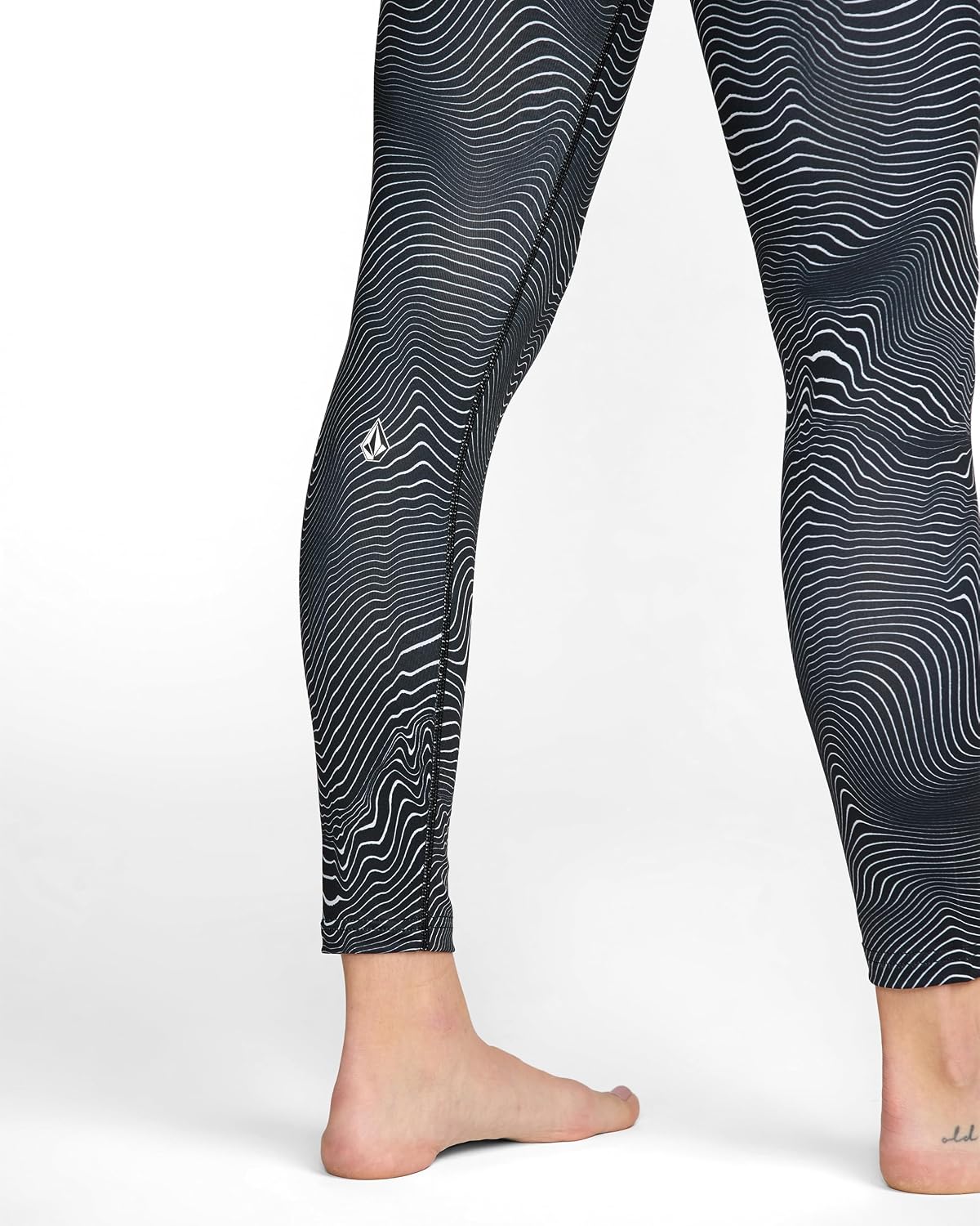Volcom Women's V-Science Thermal Base Layer Legging – Quick Dry High-Waisted Fit Black White