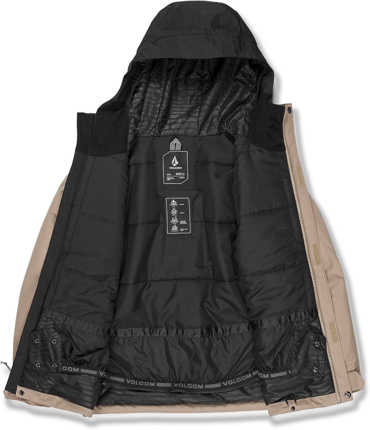 Volcom boys Stone 91 Insulated Snowboard Winter Jacket Chestnut Brown S5