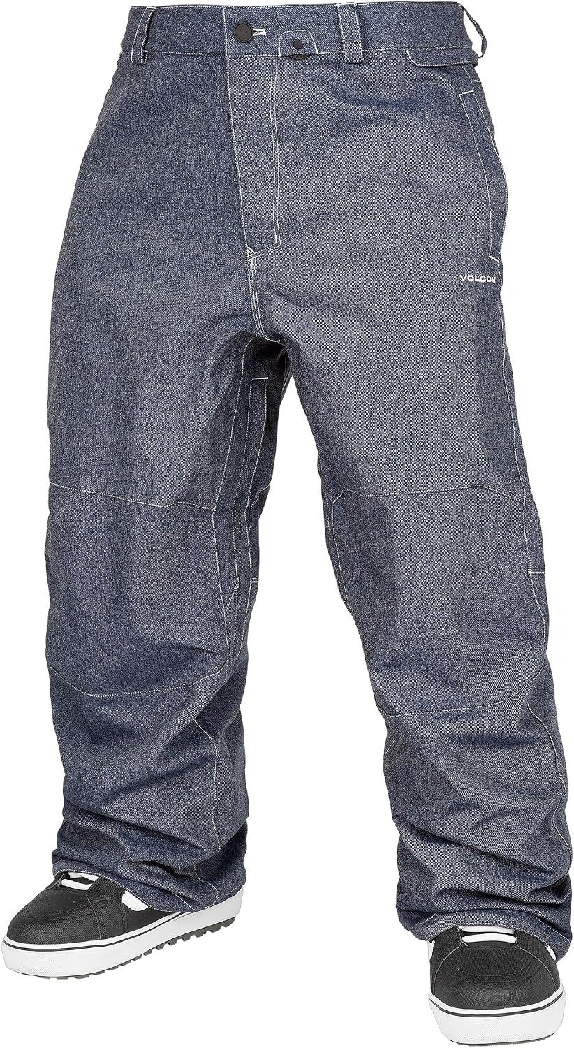 Volcom Men's Shell Snow Billow Pant – 10k Waterproof, Baggy Fit, Breathable 2-layer Dark Denim