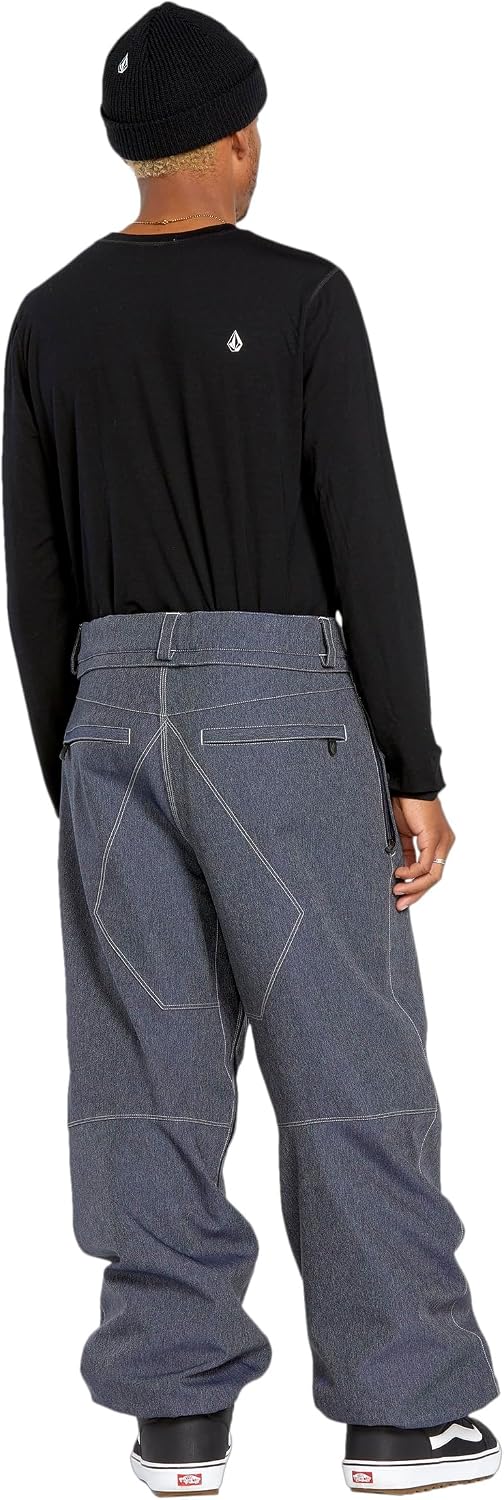 Volcom Men's Shell Snow Billow Pant – 10k Waterproof, Baggy Fit, Breathable 2-layer Dark Denim