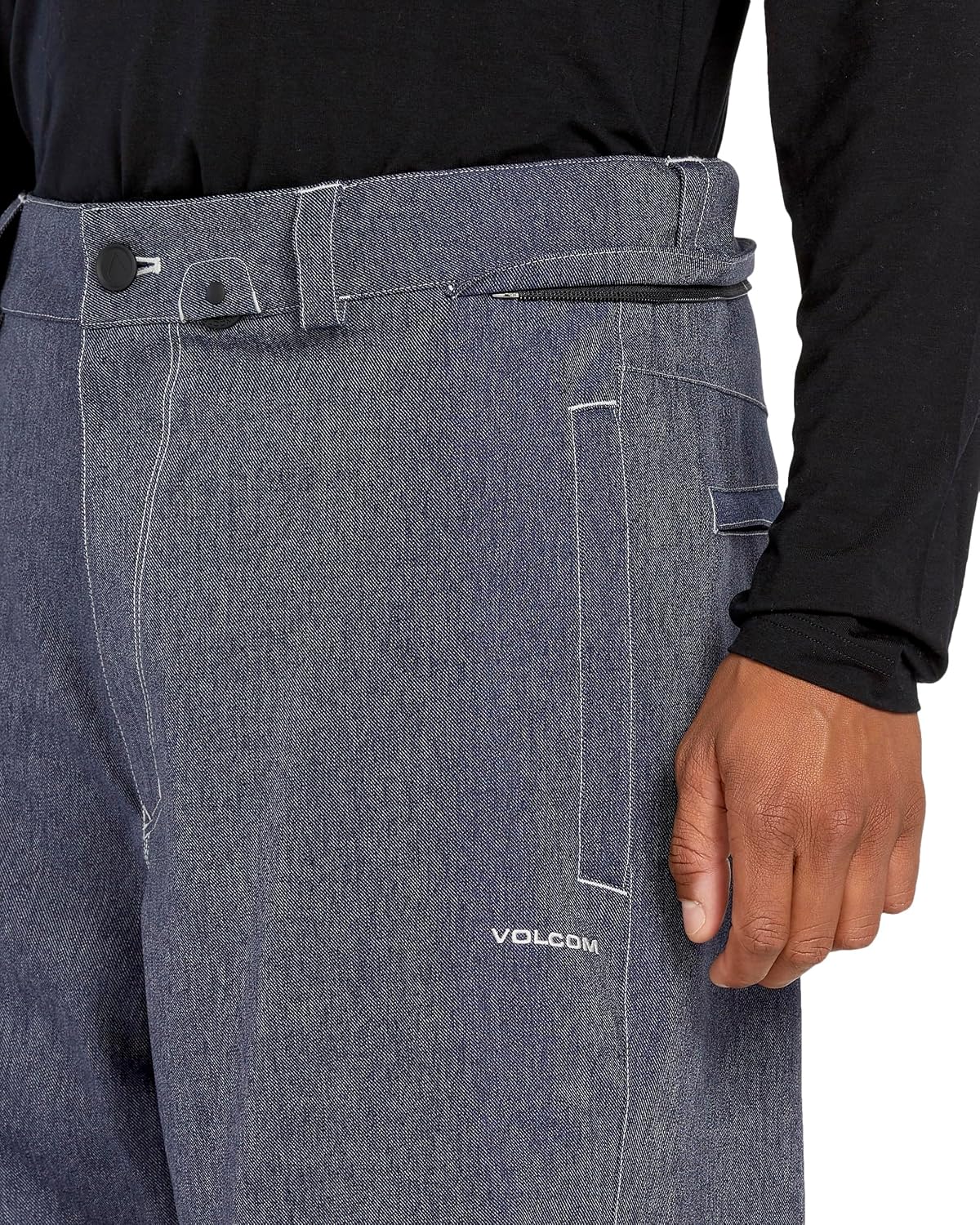 Volcom Men's Shell Snow Billow Pant – 10k Waterproof, Baggy Fit, Breathable 2-layer Dark Denim
