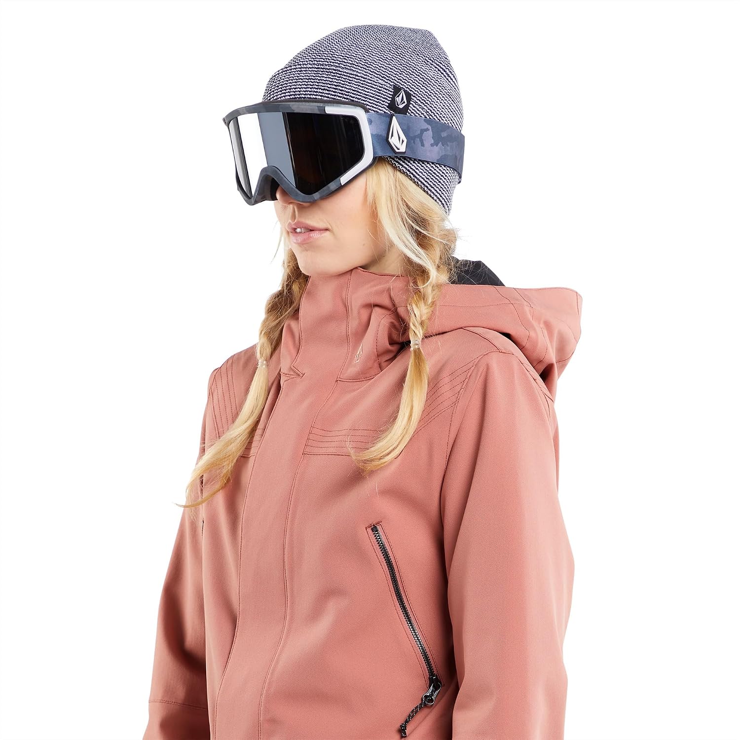 Volcom Women's Shadow Insulated Snowboard Ski Winter Hooded Jacket Earth Pink S4