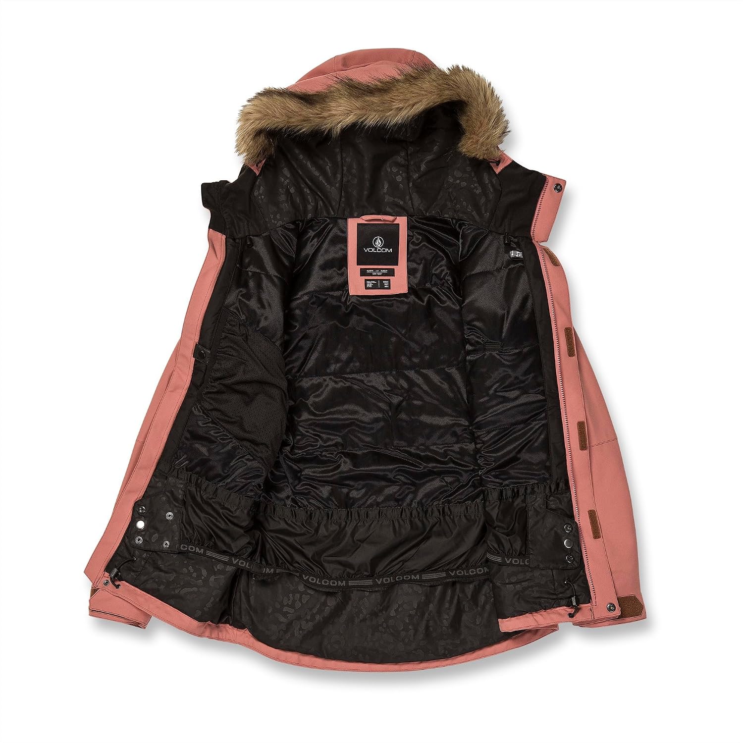 Volcom Women's Shadow Insulated Snowboard Ski Winter Hooded Jacket Earth Pink S4
