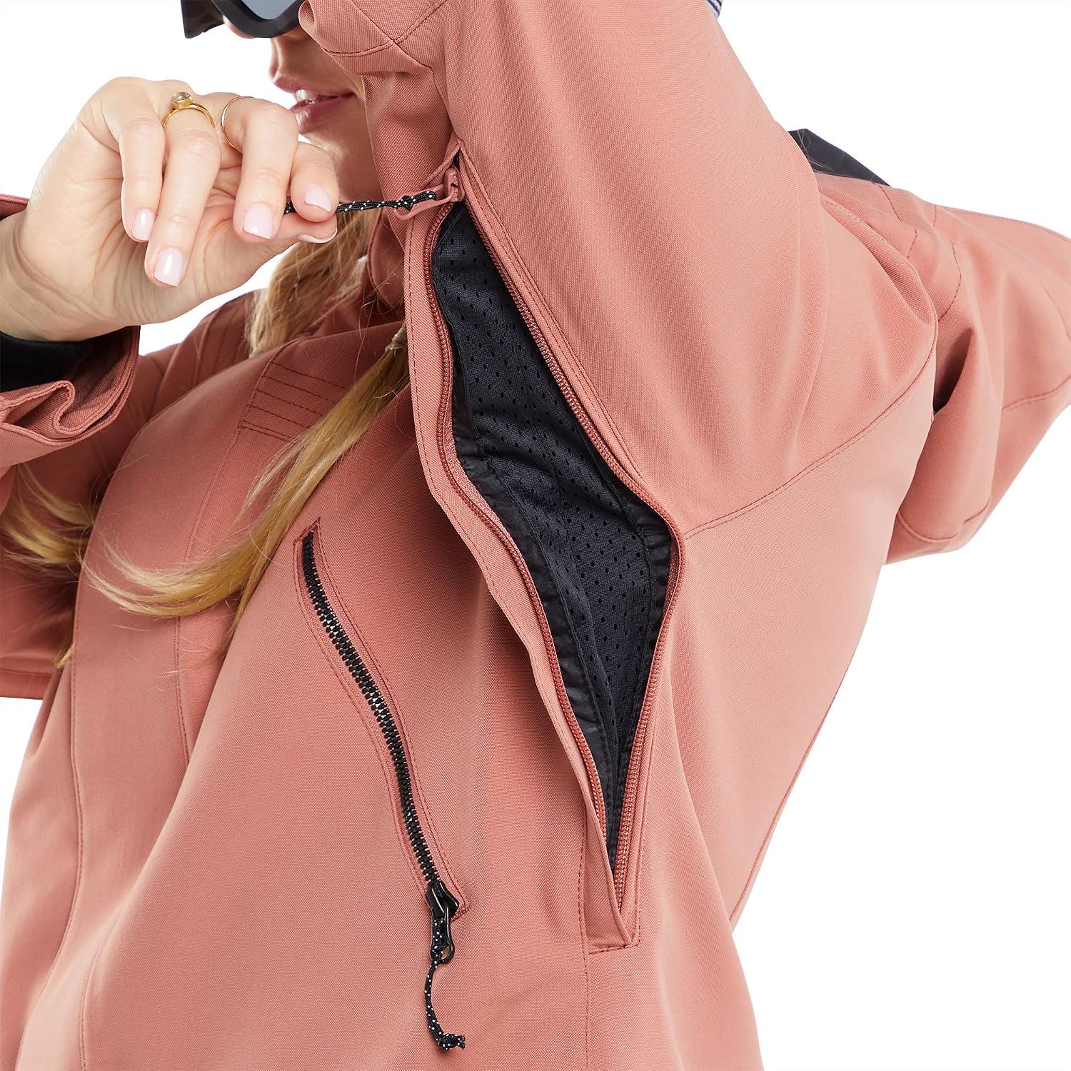 Volcom Women's Shadow Insulated Snowboard Ski Winter Hooded Jacket Earth Pink S4