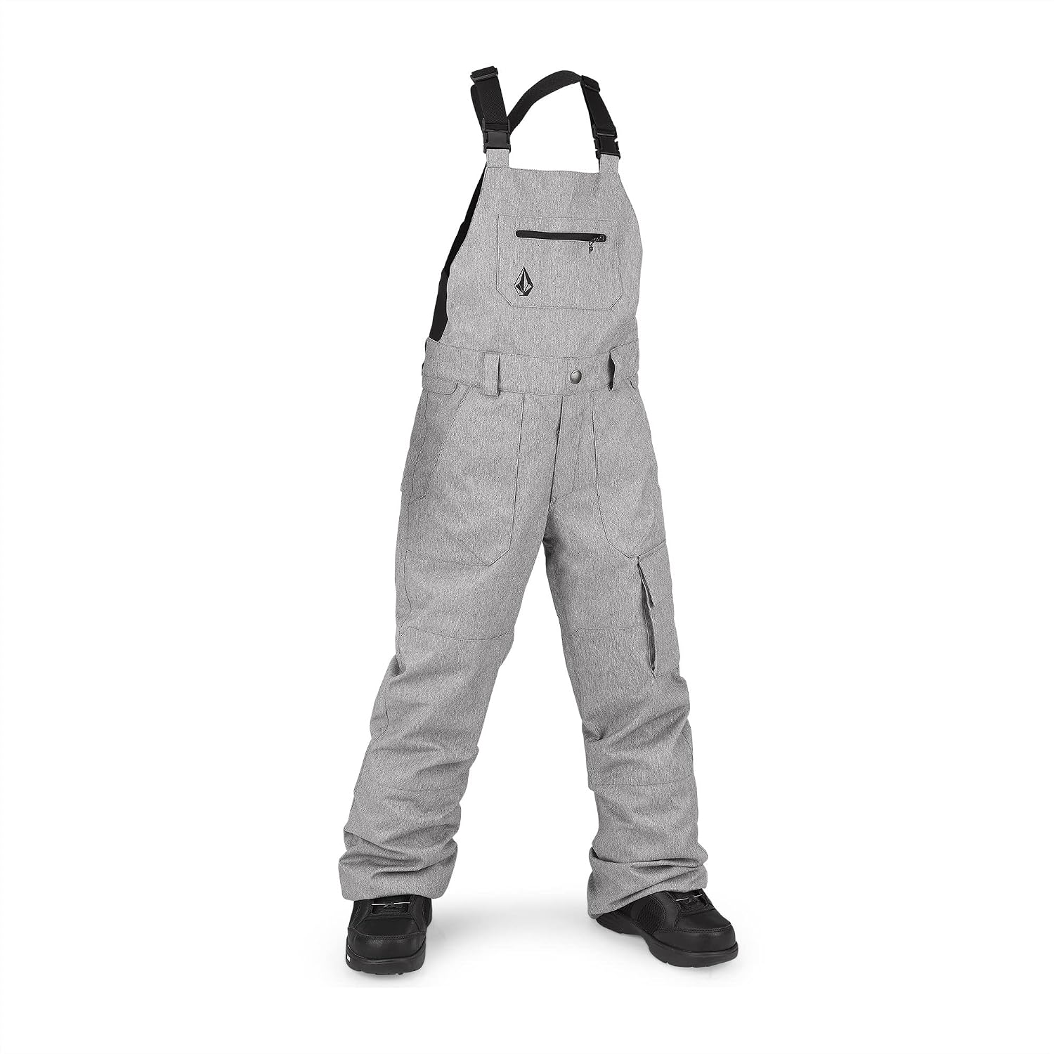 Volcom Boys' Youth Barkley Bib Overall Snowboard Pant Heather Grey