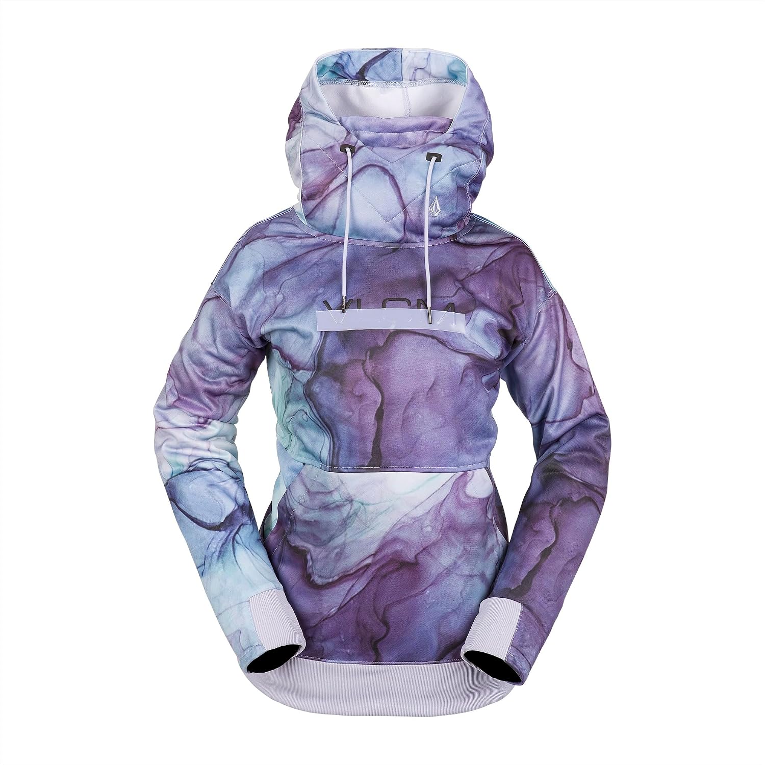 Volcom Men's Hydro Fleece Riding Hoodie – Water-repellent Sweatshirt With Storm Hood & Thumbholes Glacier Ink S4