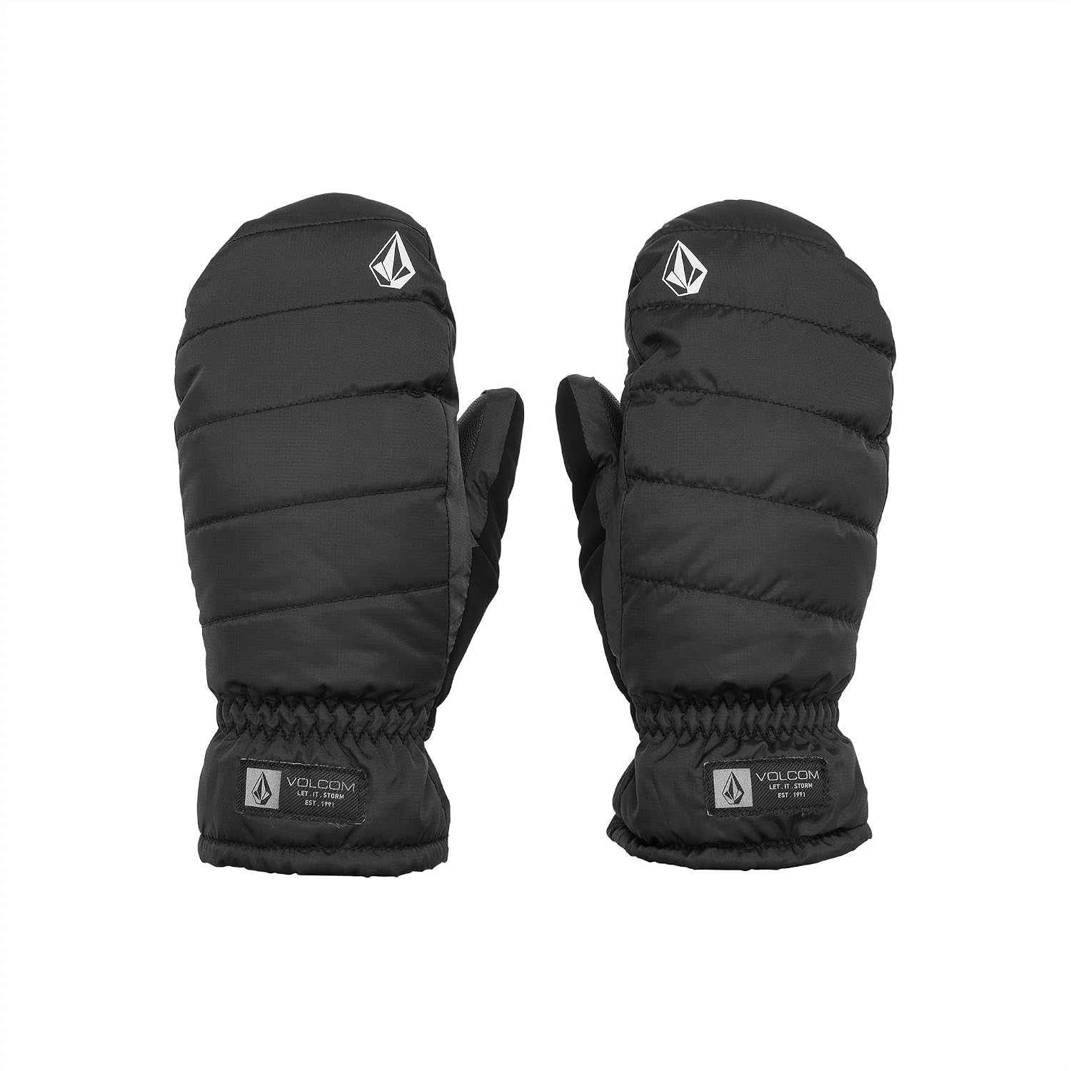 Volcom Womens Puff Puff Ski Snowboard Mitt Glove Black S4