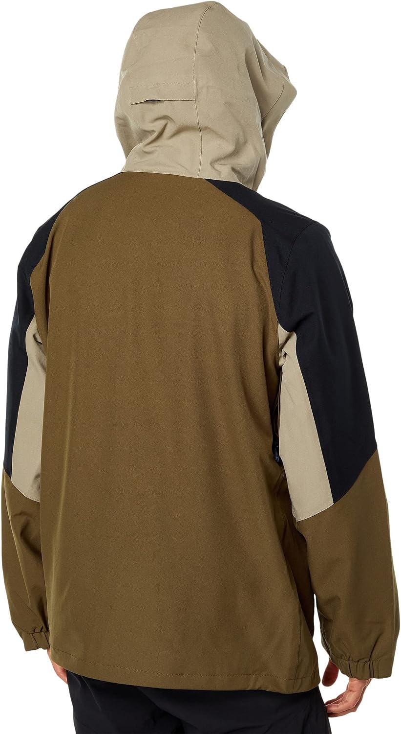 Volcom Men's Brighton Pullover Anarok Hooded Snowboard Jacket Dark Khaki
