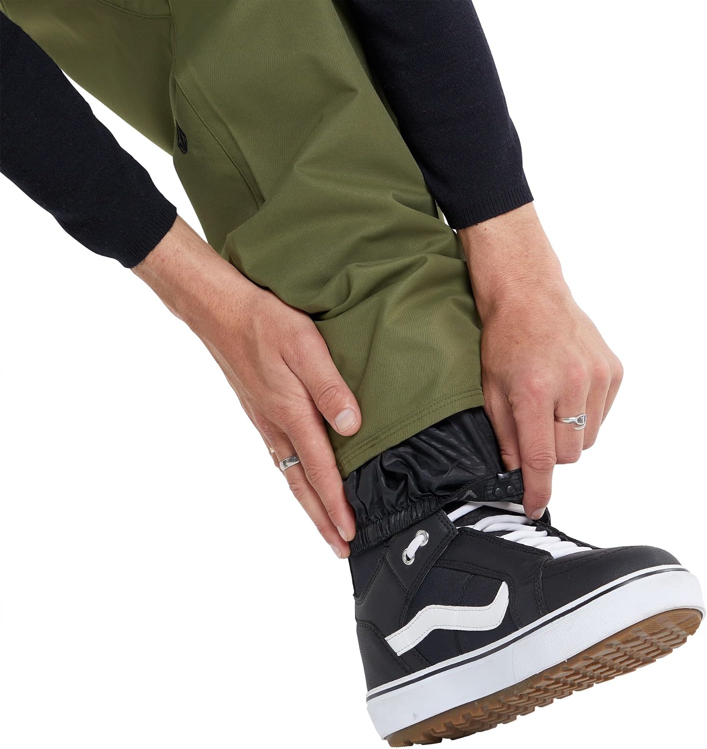 Volcom Men's 5-pocket Snowboard Pant, 10k Waterproof Ski Snow Pants, Sealed Seams Military S4