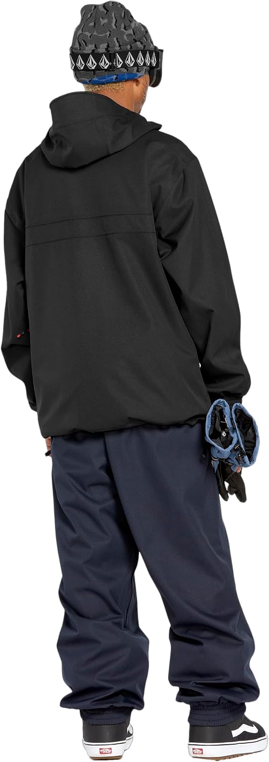 Volcom Men's Arthur Longo 20k Pullover Anarok Hooded Snowboard Jacket Black