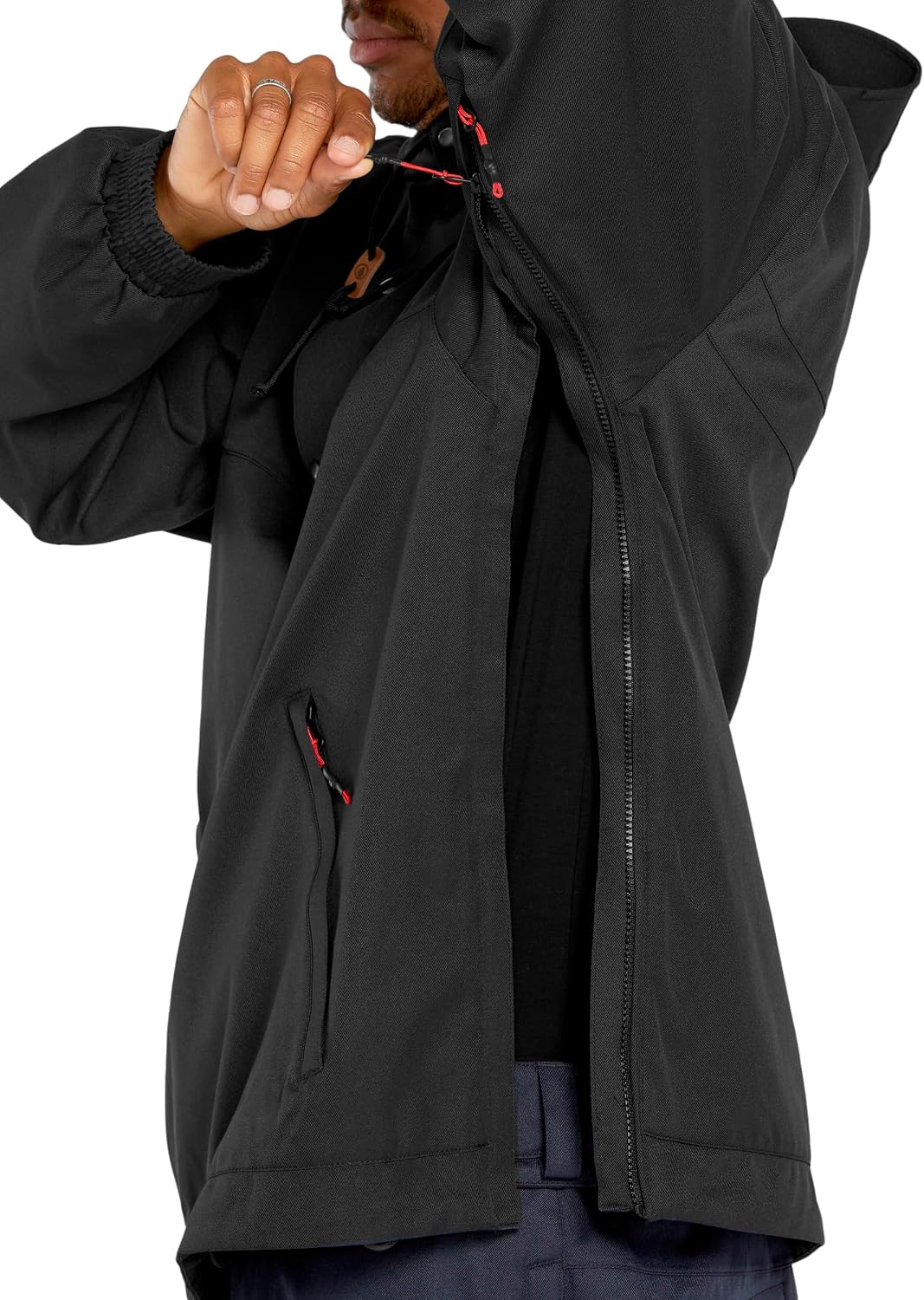 Volcom Men's Arthur Longo 20k Pullover Anarok Hooded Snowboard Jacket Black