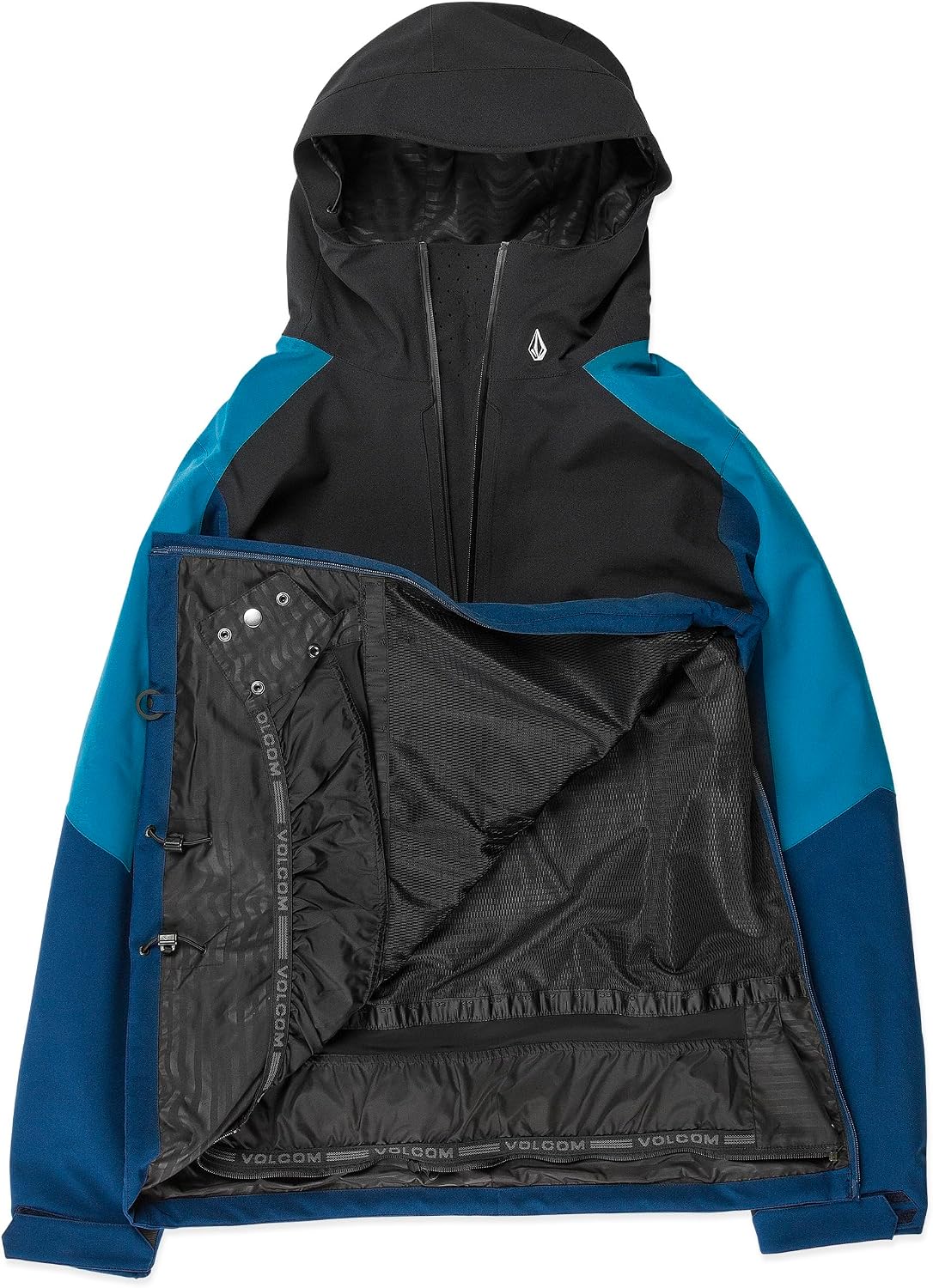 Volcom Men's Brighton Pullover Anarok Hooded Snowboard Jacket Navy