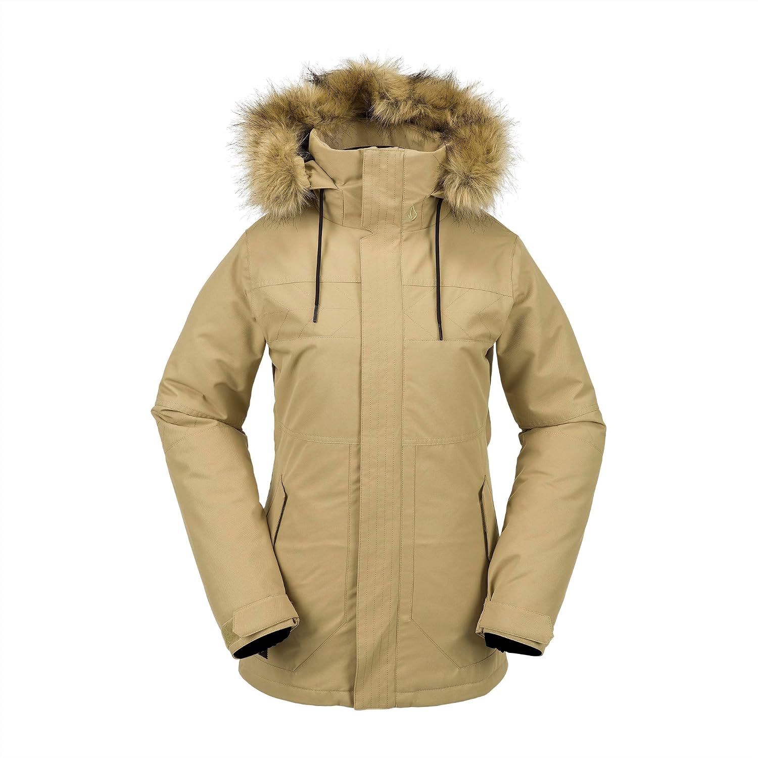 Volcom Women's Fawn Insulated Snowboard Ski Winter Hooded Jacket Dark Khaki S4