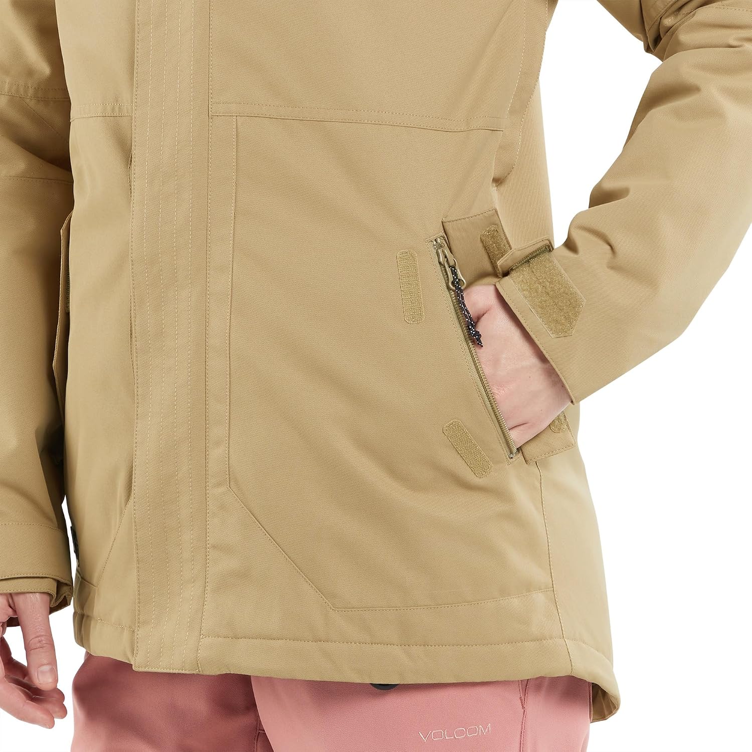 Volcom Women's Fawn Insulated Snowboard Ski Winter Hooded Jacket Dark Khaki S4