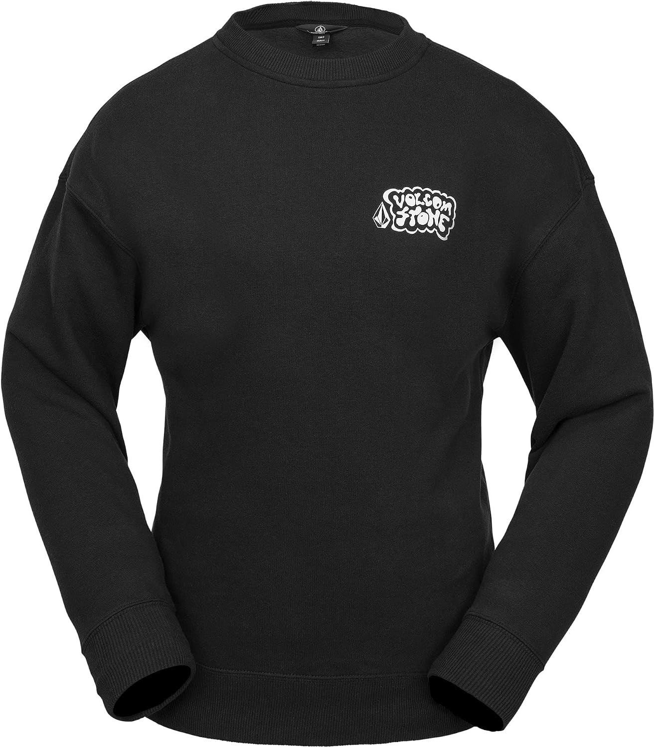 Volcom Women's Essential Crew Fleece Snowboard Winter Sweatshirt Black S5