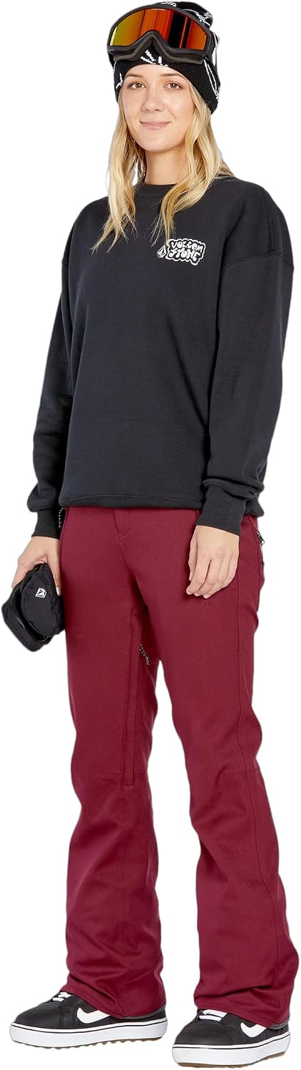 Volcom Women's Essential Crew Fleece Snowboard Winter Sweatshirt Black S5