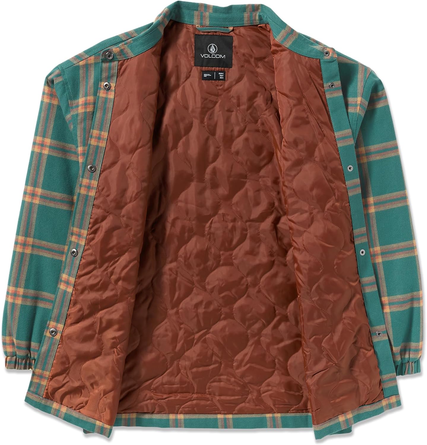 Volcom Women's Hooded Flannel Snowboard Ski Winter Hooded Shirt Jacket Atlantic