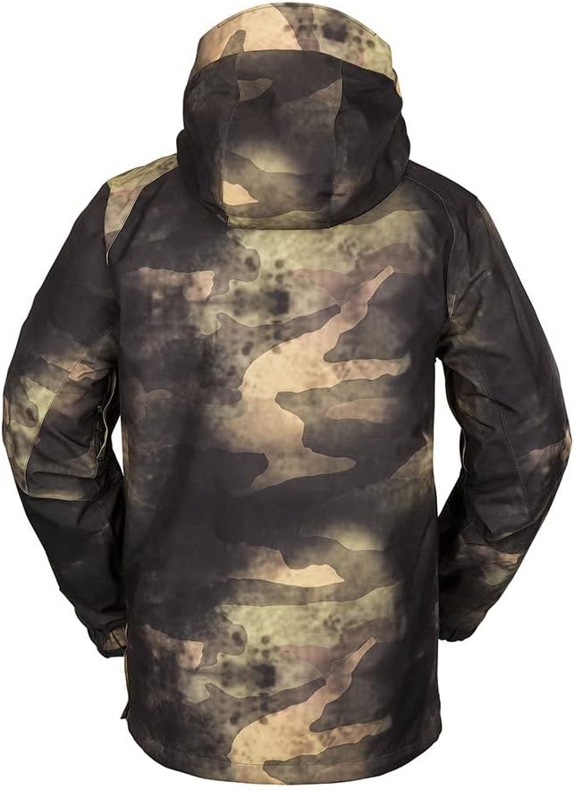Volcom Men's Brighton Pullover Anarok Hooded Snowboard Jacket Camo
