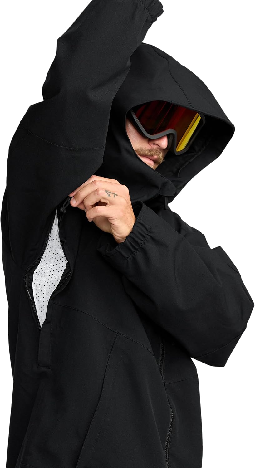 Volcom Men's Brighton Hooded Snowboard Ski Winter Jacket Onyx