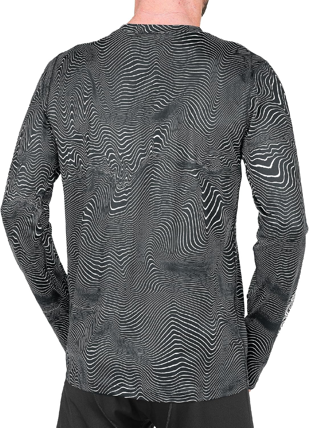 Volcom Men's V-Science Midweight Thermal Base Layer Long Sleeve Shirt Black Print