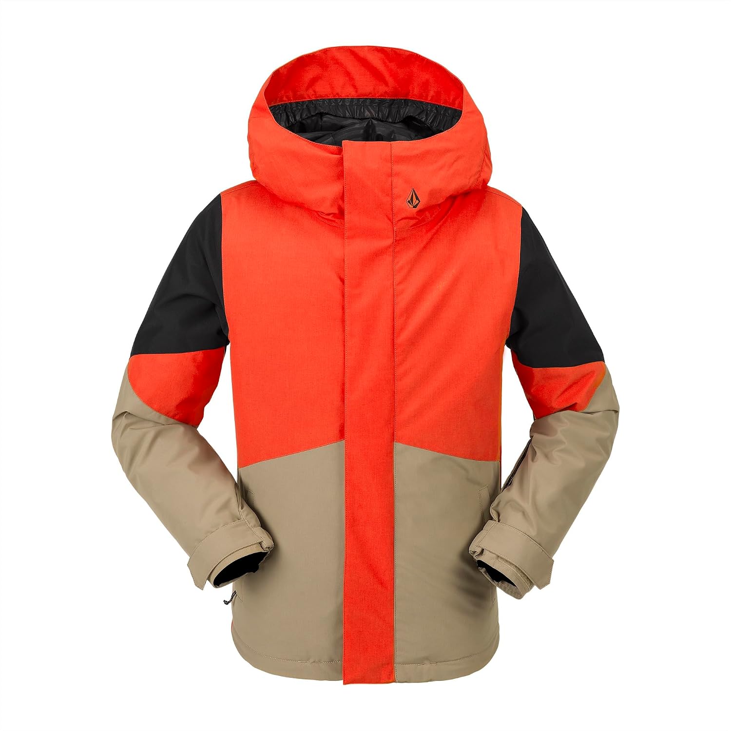Volcom Boys' Vernon Insulated Snowboard Winter Jacket Orange Shock S4