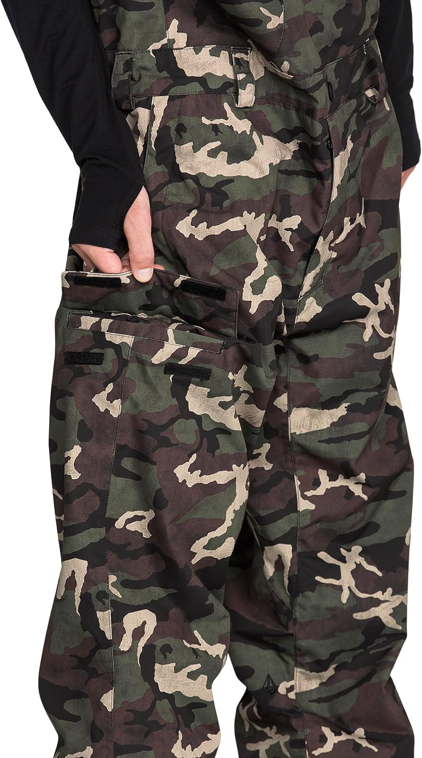Volcom Men's V.co Sparta Bib Overall Snowboard Pant Camoflauge