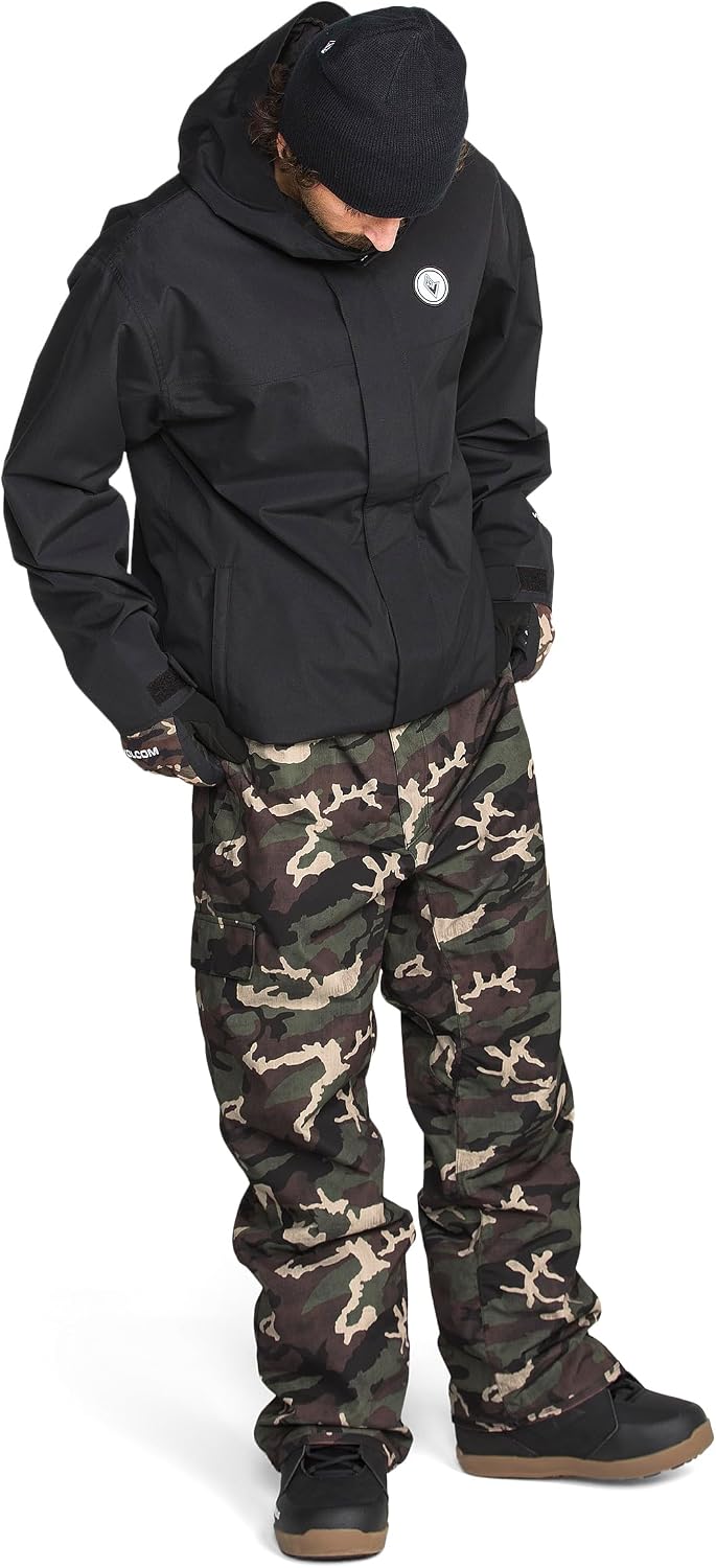 Volcom Men's V.co Sparta Bib Overall Snowboard Pant Camoflauge