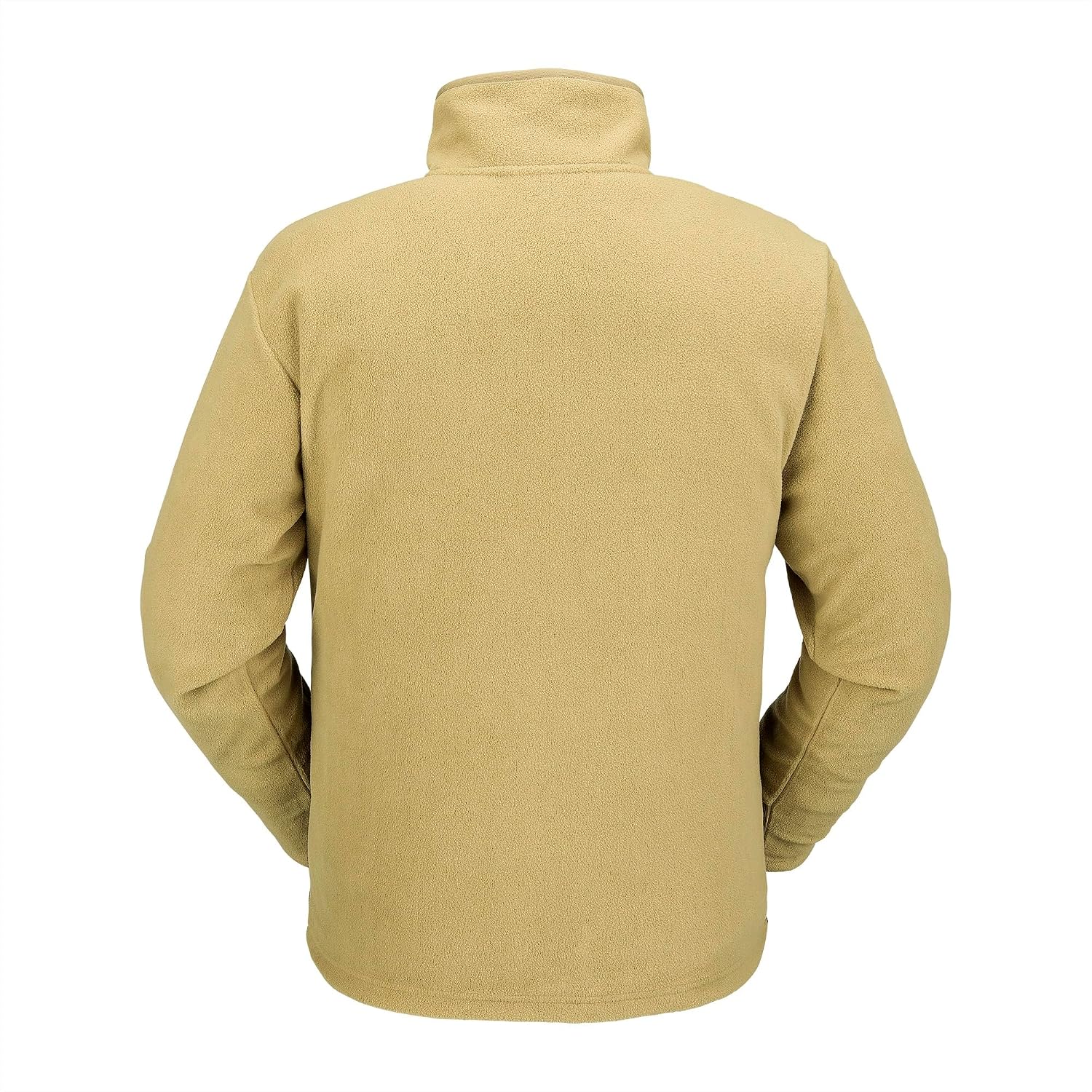 Volcom Men's Polar Fleece Mock Neck 12 Zip Snowboard Ski Baselayer Dark Khaki S4