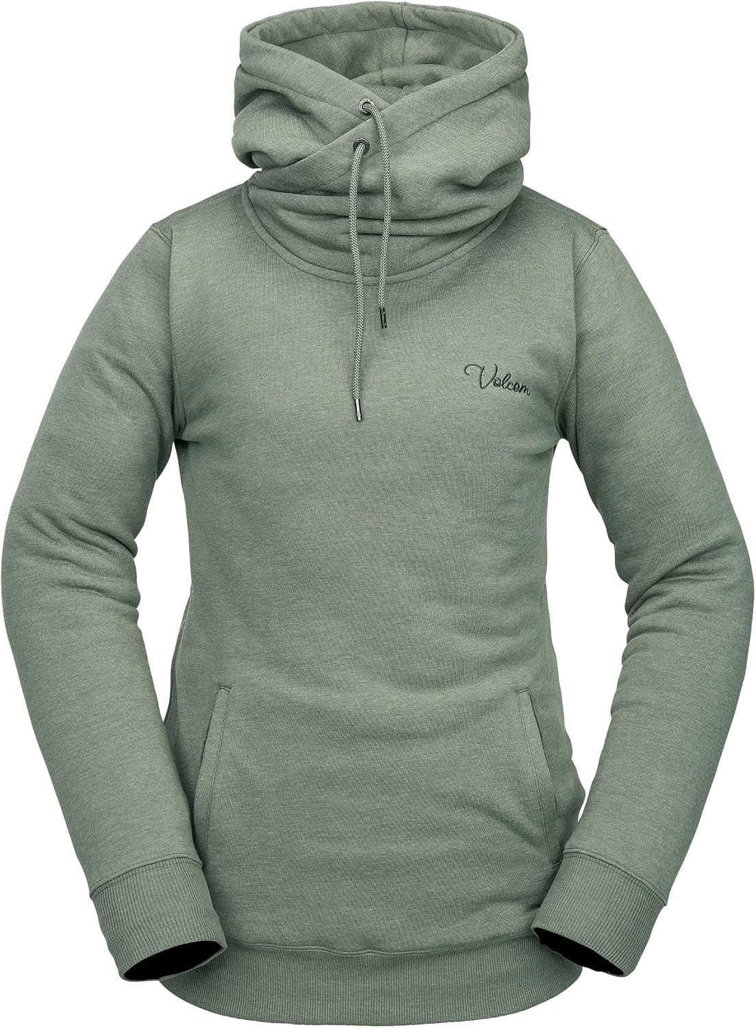 Volcom Women's Tower Hooded Fleece Sweatshirt Lichen Green