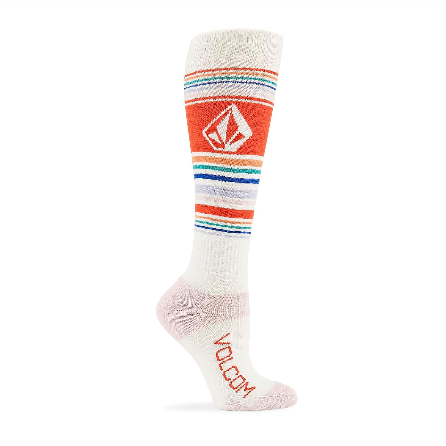 Volcom Women's Tundra Tech Light Weight Snowboard Sock White S4