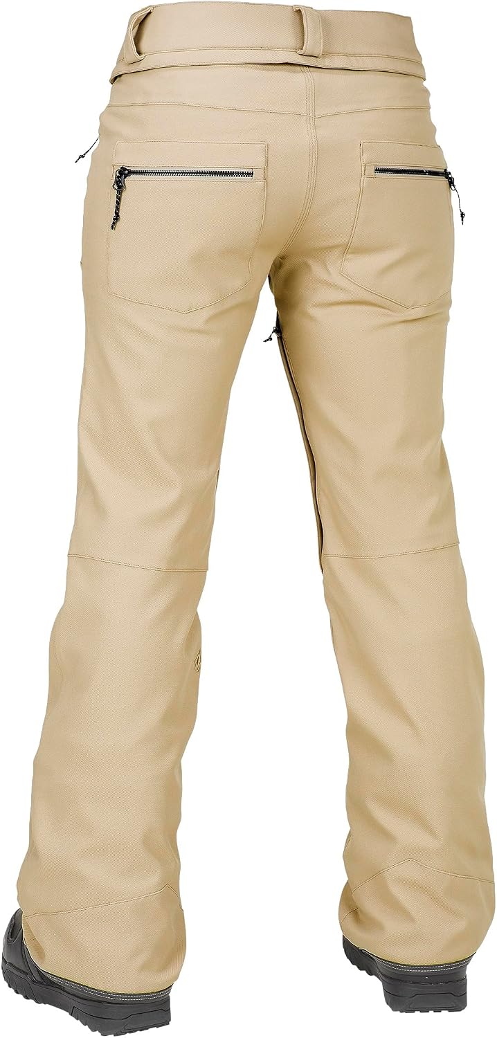 Volcom Women's Genus Slim Fit Stretch Snowboard Ski Pant Sand S5