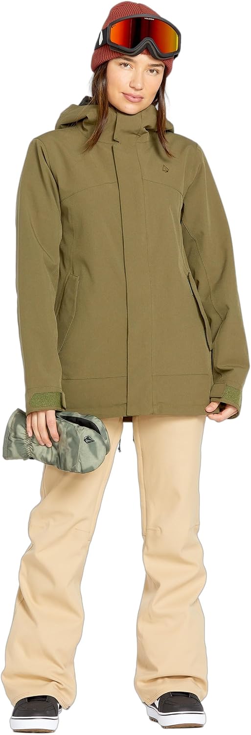 Volcom Women's Genus Slim Fit Stretch Snowboard Ski Pant Sand S5