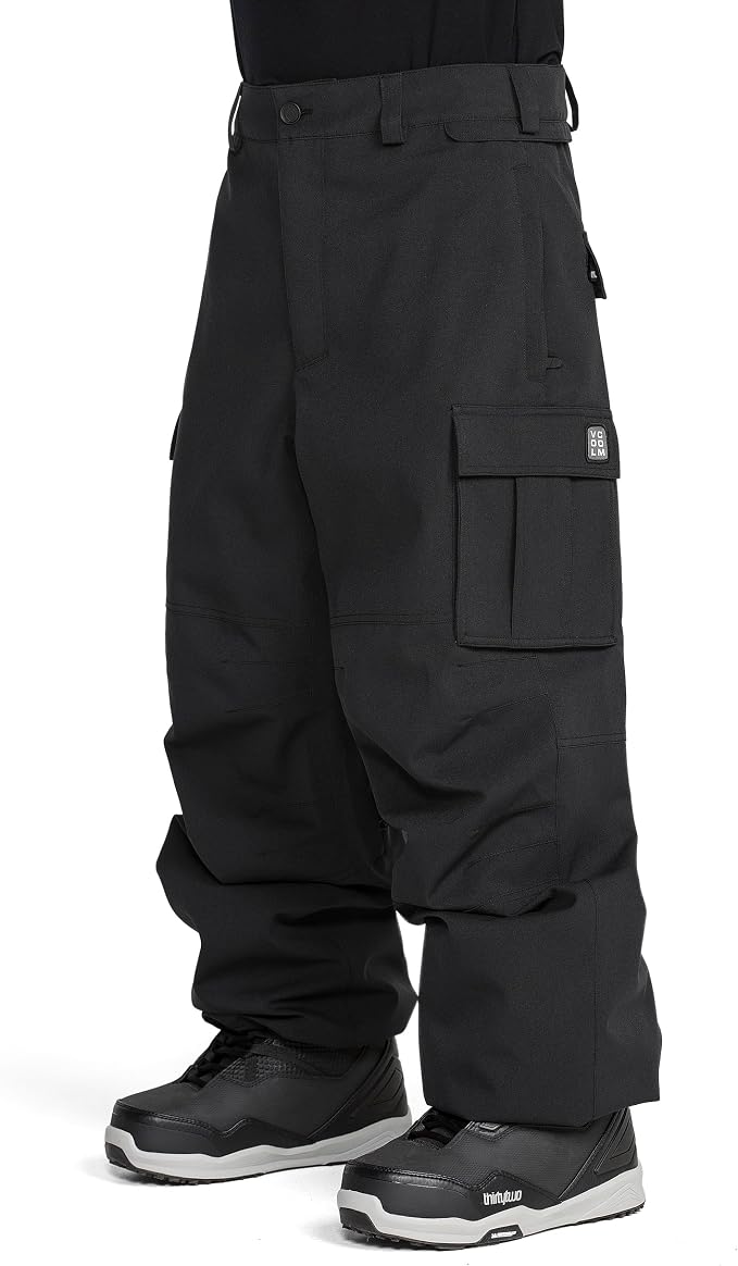 Volcom Men's Nwrk Baggy Snowboard Pant – 10k Waterproof Breathable 2-layer Black