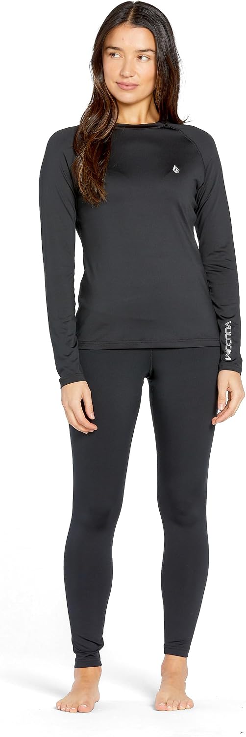 Volcom Women's V-Science Thermal Base Layer Legging – Quick Dry High-Waisted Fit Black S5