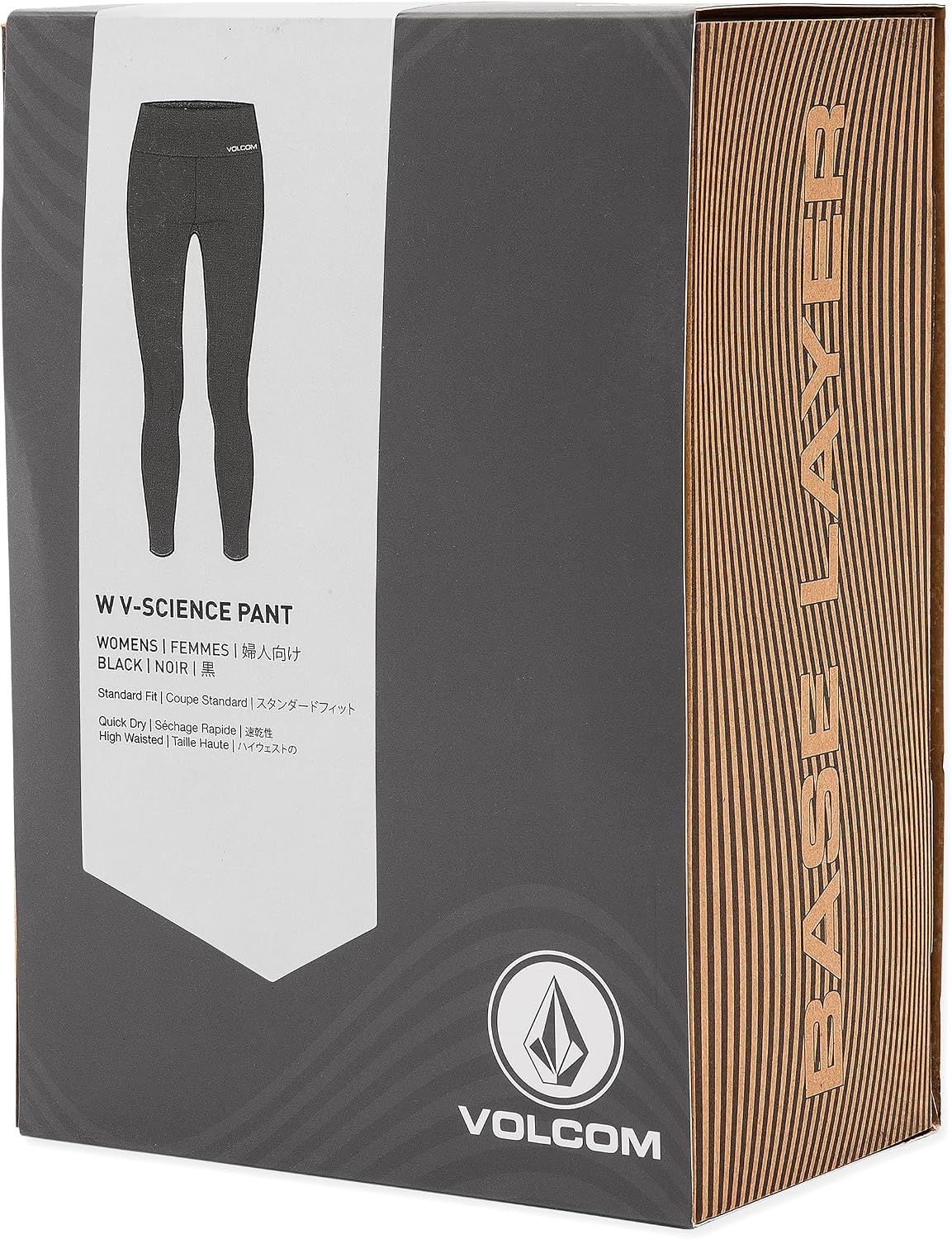 Volcom Women's V-Science Thermal Base Layer Legging – Quick Dry High-Waisted Fit Black S5