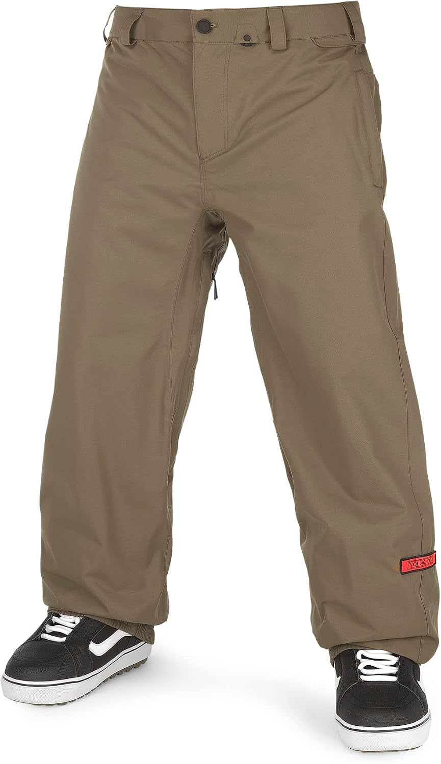 Volcom Men's Arthur Longo 20k Baggy Fit Snowboard Ski Pant Dark Teak S3