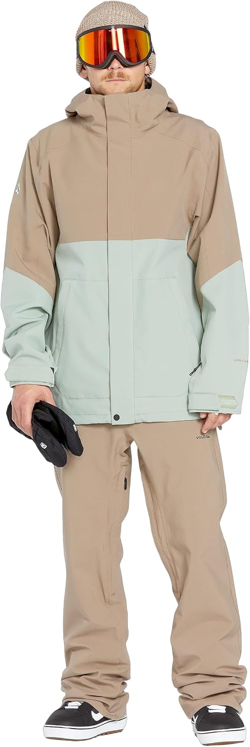 Volcom Men's Brighton Hooded Snowboard Ski Winter Jacket Agave