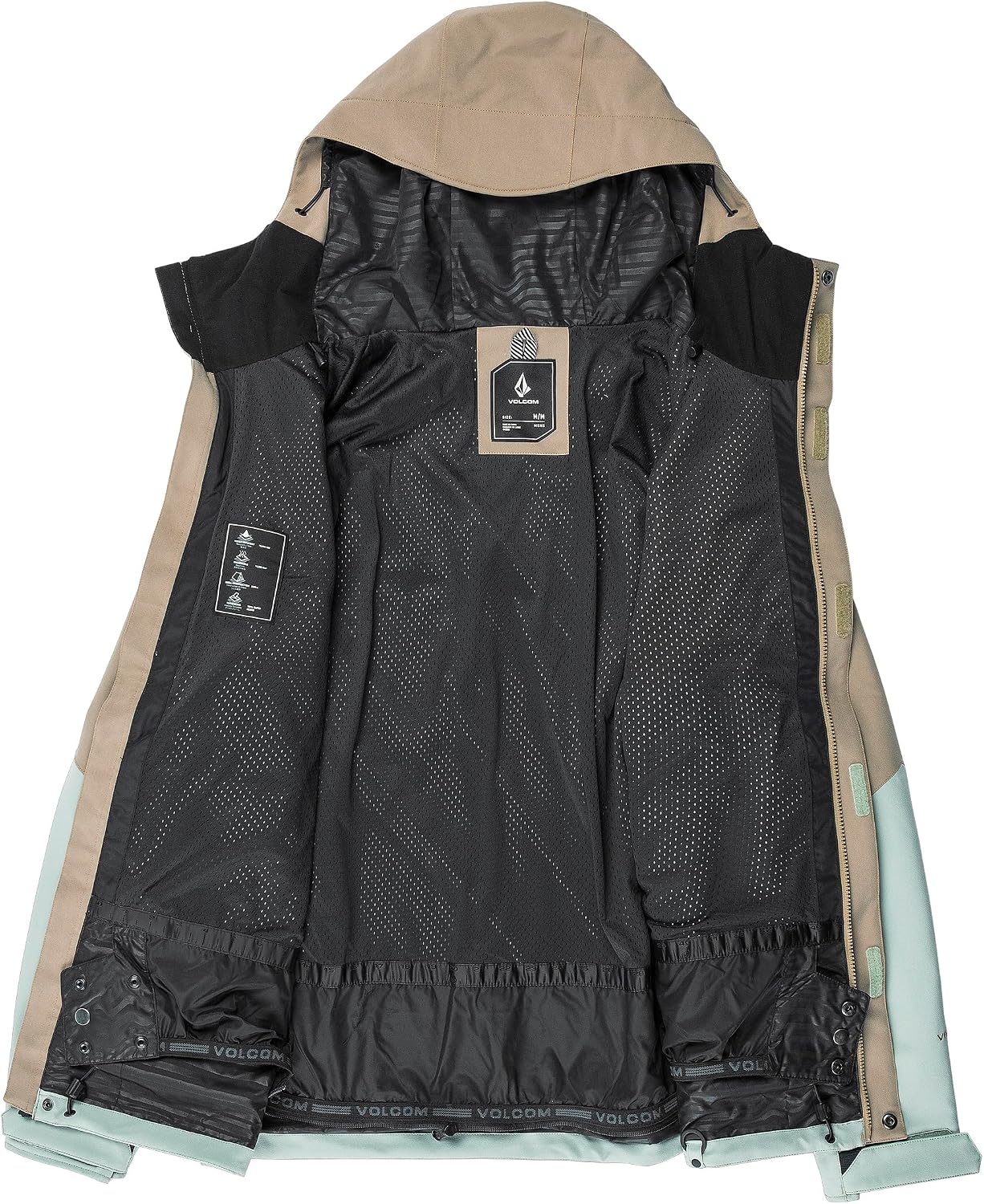 Volcom Men's Brighton Hooded Snowboard Ski Winter Jacket Agave